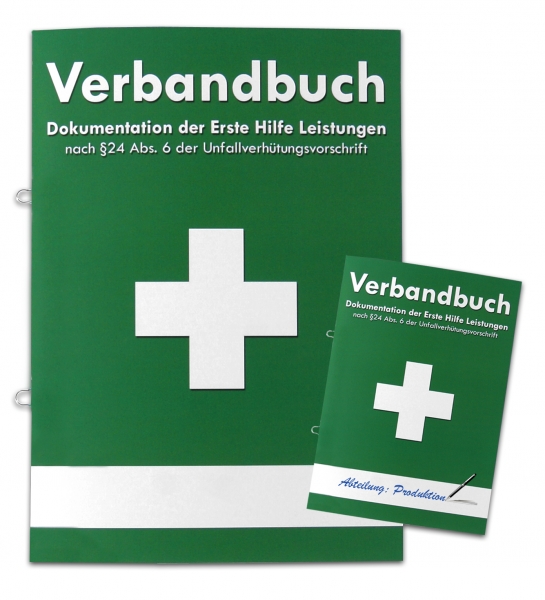 Verbandbuch DIN A5 für Betriebe & Organisationen