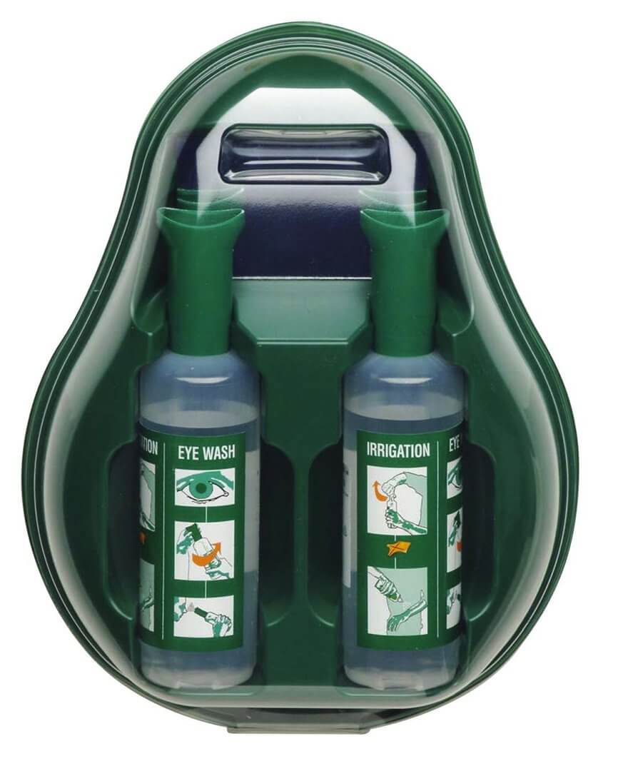 Ecolav Augenspülstation, inkl. 2 Flaschen 500 ml NaCI (0,9%)